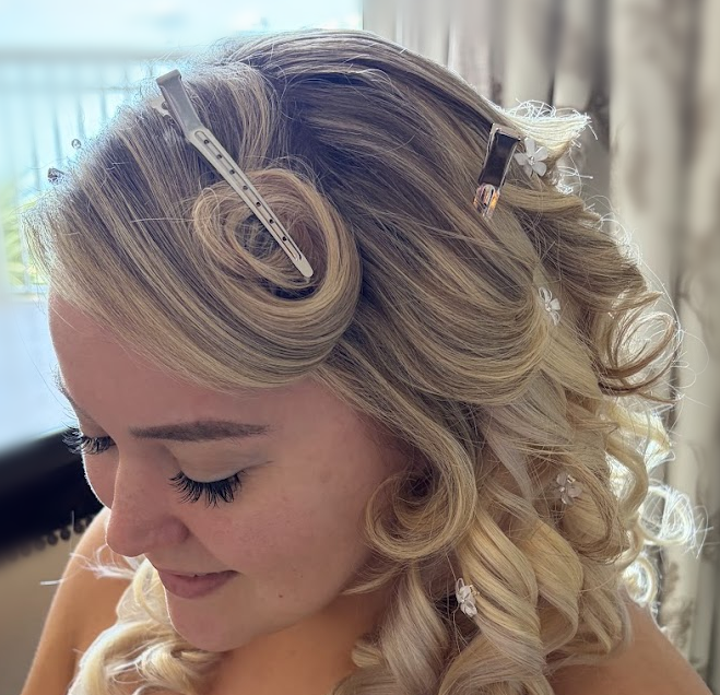 Bridal curls · styling in progress · TEXTURES Hair Salon