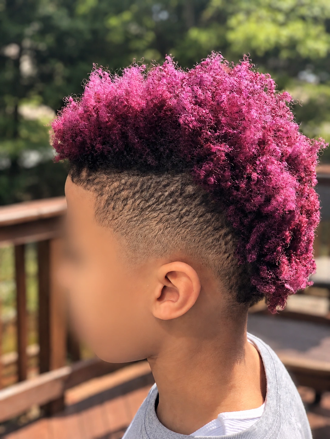 Kids’ Hair · Purple mohawk · TEXTURES Hair Salon