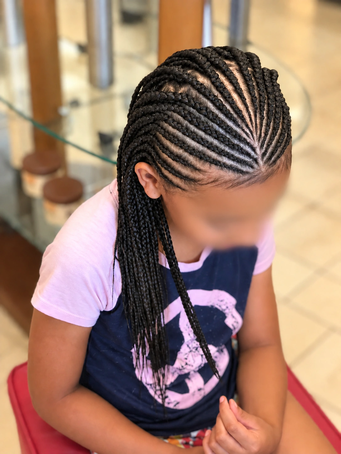 Kids’ Hair · Fan-pattern cornrows · TEXTURES Hair Salon