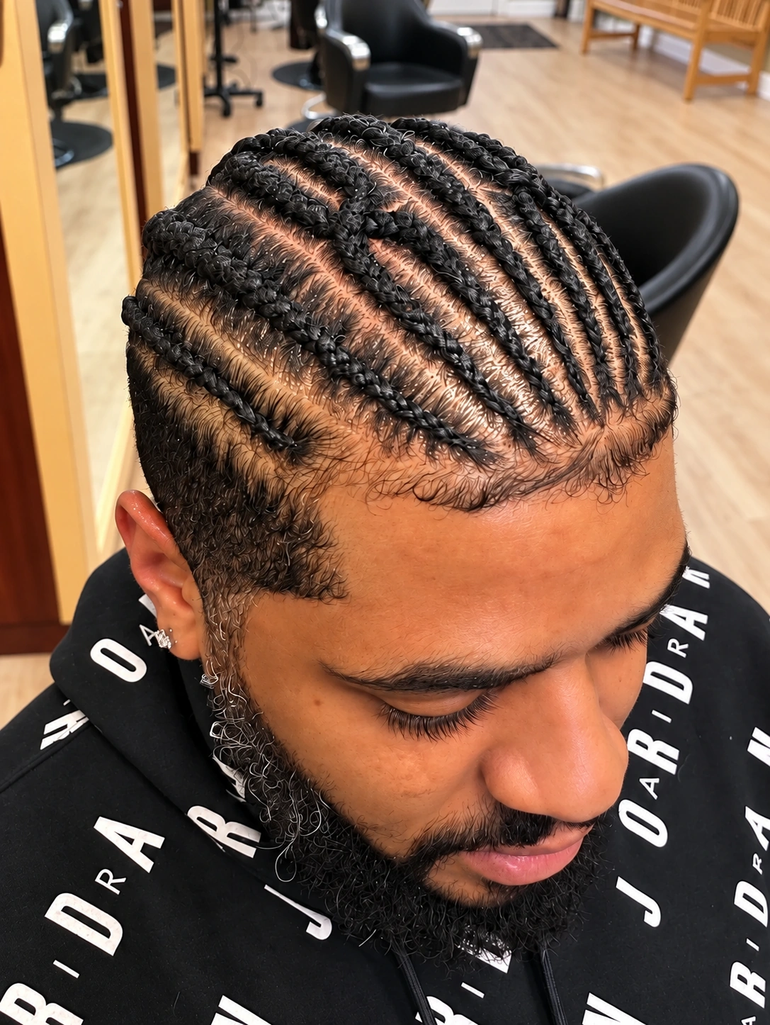 Patterned Cornrows · Front View