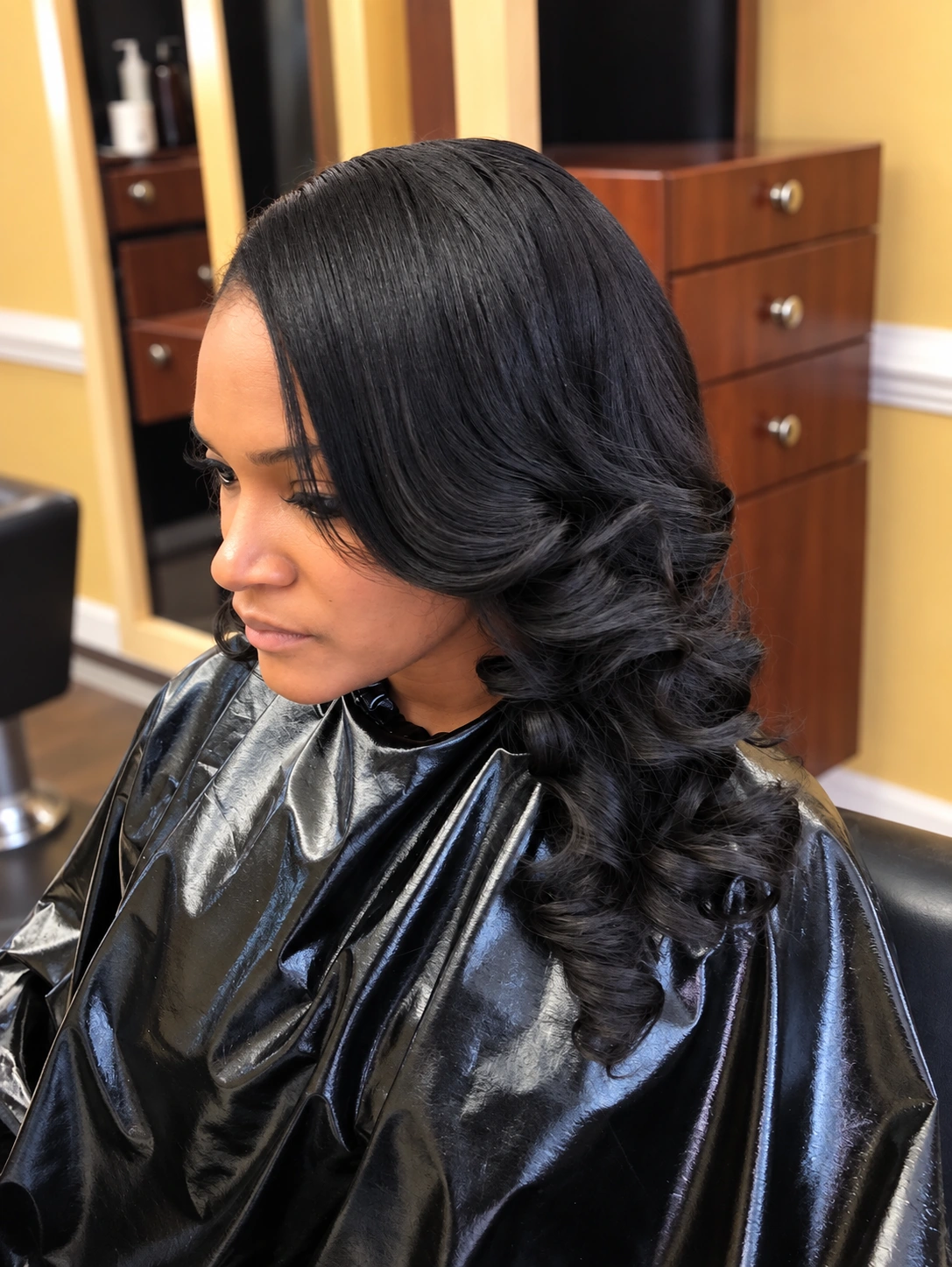 Side-Swept Press & Curl
