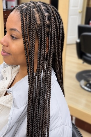 Long individual braids by Loanna