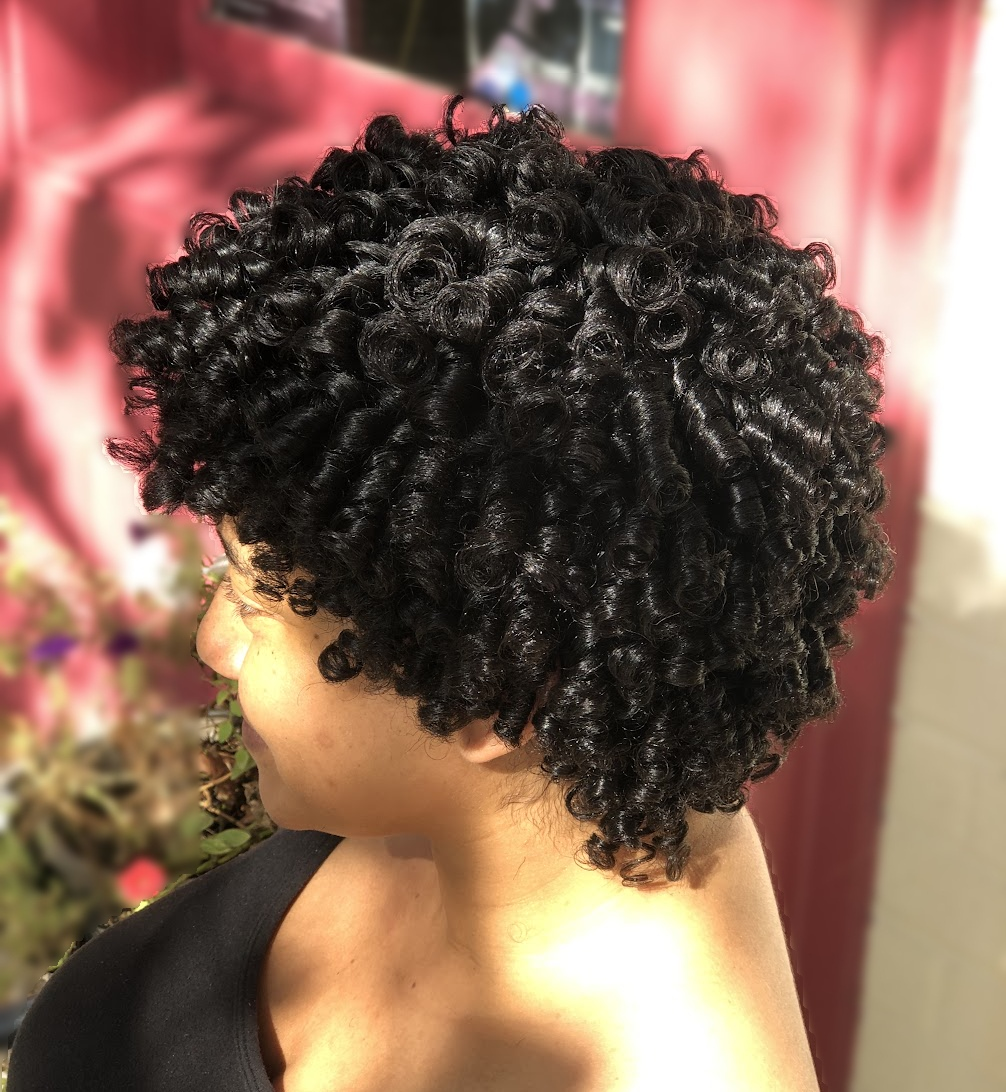 Black natural curls at TEXTURES Hair Salon