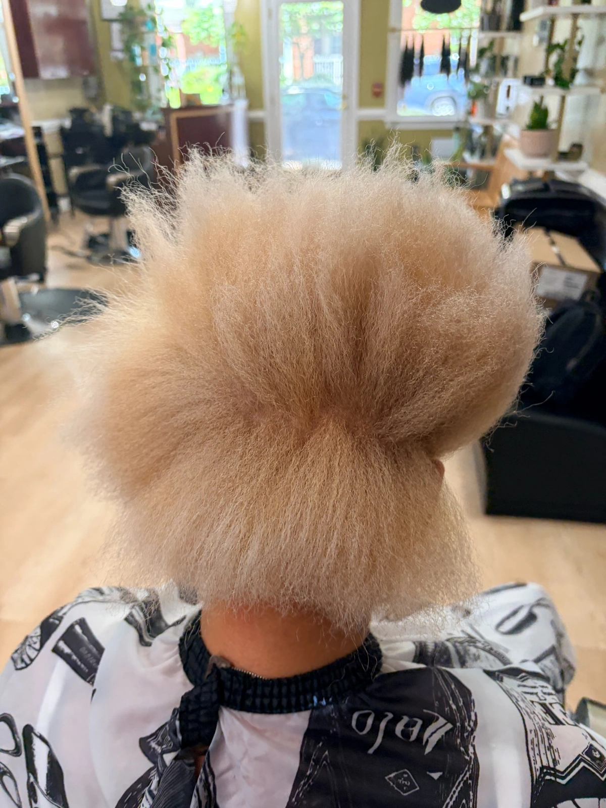 Before — Blonde short curls